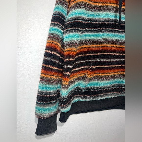 NWoT Shyanne Limited Edition Multicolored Shy Life Serape Fleece Hooded Pullover - Picture 10 of 15
